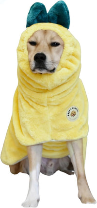 DERPYCHAPPY Dog Bathrobe for Small to Large Dogs, Microfiber – Essentials for Dogs - Lemon / S