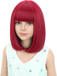 PATTNIUM kids dark blue short bob wig, synthetic with adjustable cap - view 32