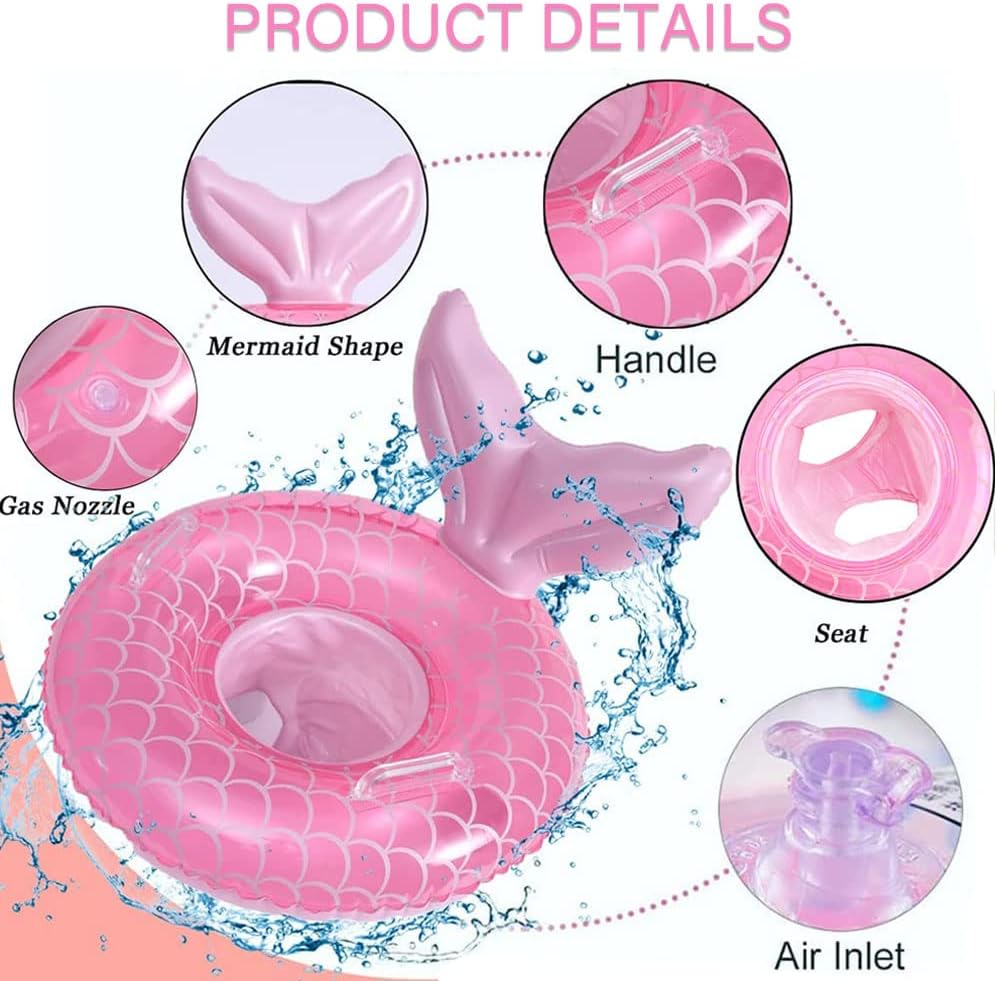 Umbresen Baby Swimming Float - Pink Mermaid - image 4