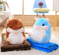 YunNasi Plush Hamster Stuffed Animal Toys Hamster Throw Pillow - Blue - image 2