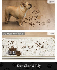 PADOOR Pet Feeding Mat-Absorbent Dog Mat for Food and Water Bowl-No - 23"x34" / Frame Dogs - image 3