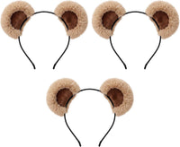 WILLBOND 3-pack plush cow ears headbands with horns for costumes - view 6
