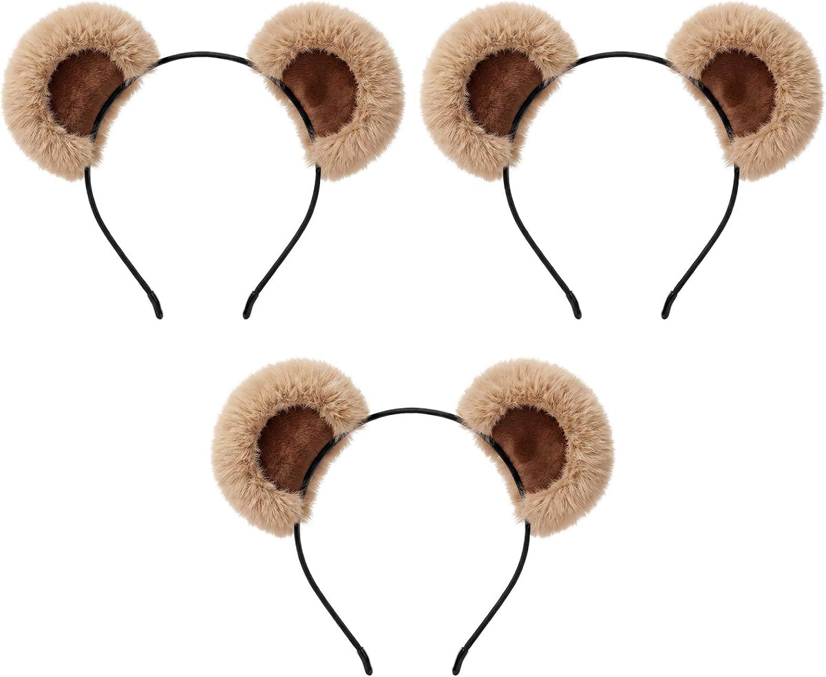 WILLBOND 3-pack plush cow ears headbands with horns for costumes - view 6