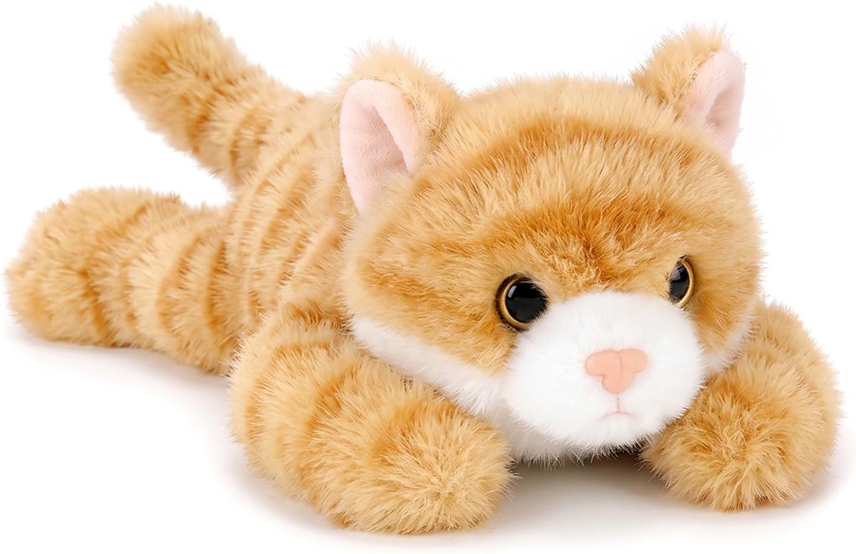 PEACH CAT tuxedo cat stuffed animal, black and white weighted kitten plush - view 2
