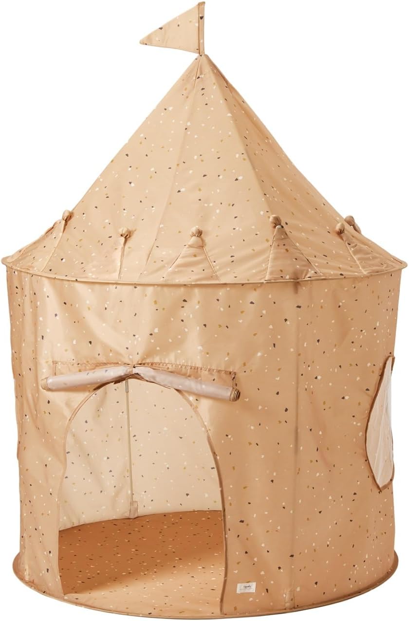 3 Sprouts Kids Play Tent for Ages 3 to 10 - Terrazzo Clay - image 2