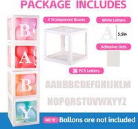 Baby Boxes with 30 PCS Letters - 4 PCS Balloon Box-30 Letter - image 2