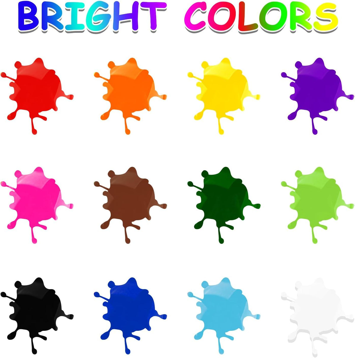 ABEIER Washable Finger Paint for Toddlers 1-3 - 2 Fl Oz (Pack of 12) - image 2