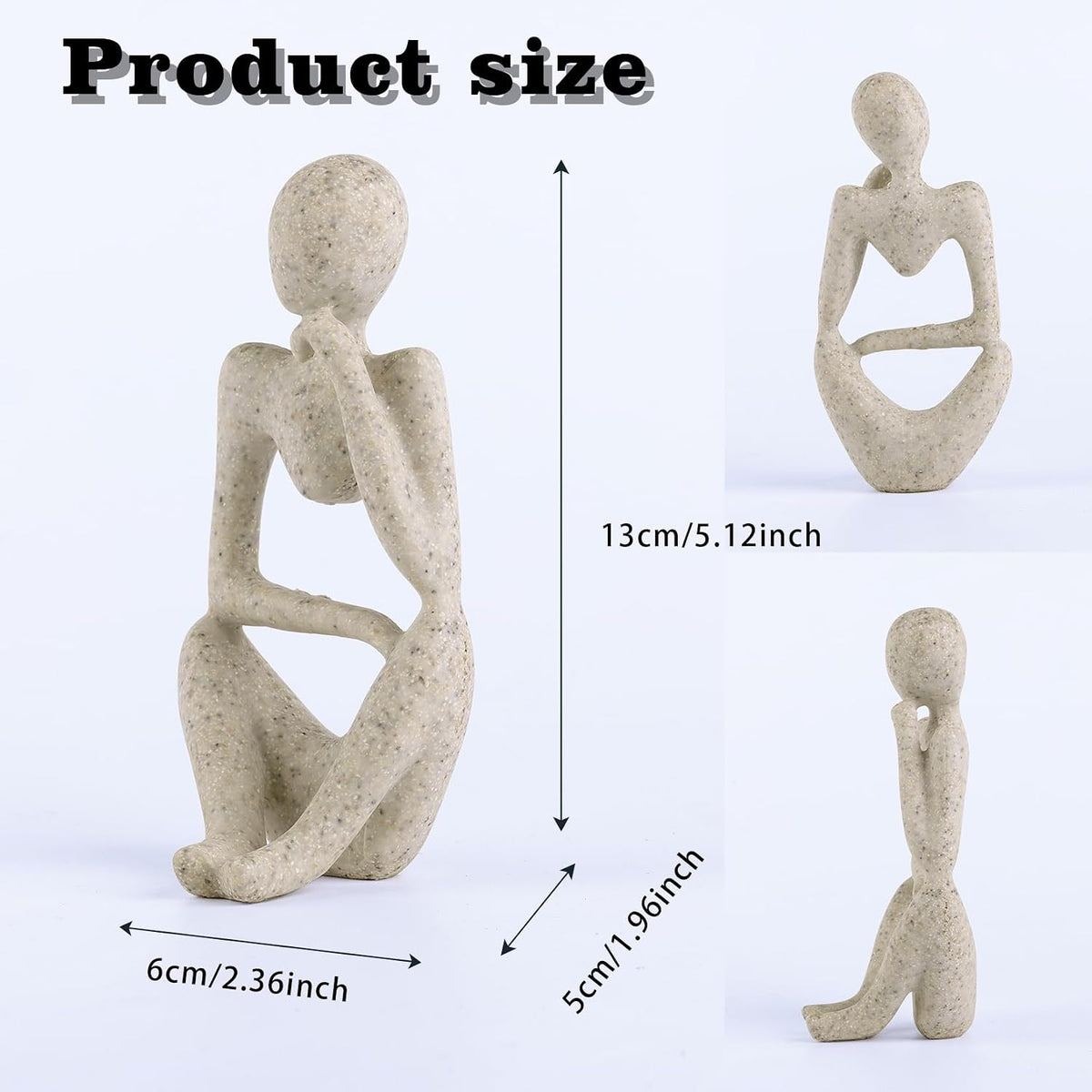 Minimalist Thinker Statue, Fish Tank Decor - Right Thinking - image 3