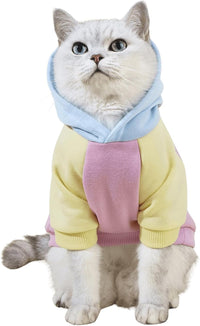 Basic Dog Hoodie Sweatshirt Puppy Sweater Warm Cat Costumes Pet - X-Small / Pink