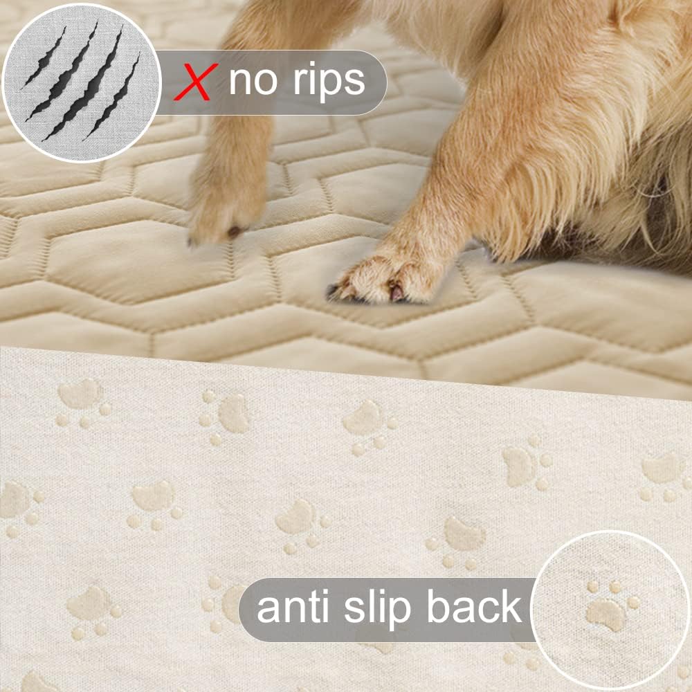 Tcksstex Waterproof Blanket Couch Cover for Dogs Pet Bed Protector – Essentials for Dogs - Beige / 30x70Inch (Pack of 1) - image 4