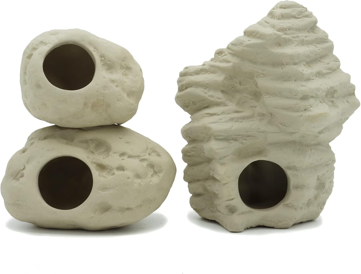 Aquarium Decoration Rock Caves, Betta Fish Tank Accessories – Essentials for Fish - Small & Medium & Large - image 3
