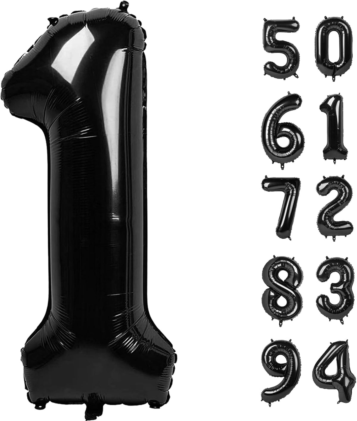 Blue Number 3 Balloon 40 Inch, 3 Balloon Number - Black / Number 1 - image 2