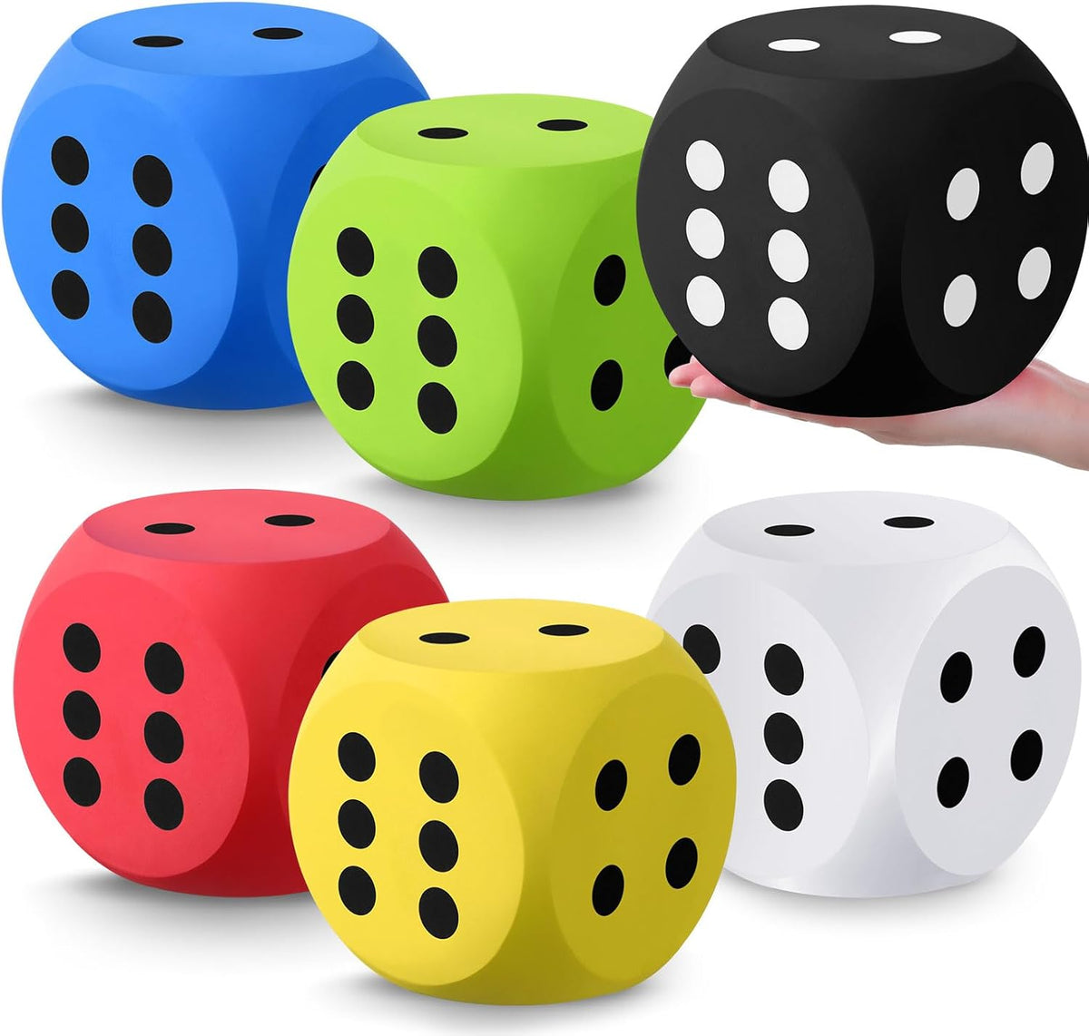 Shappy 6 Inch Foam Dice Big Dice Jumbo Large Cube, 1 Pc - Multicolor / 4