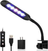 hygger 0.5-5 Gallon Nano Tank Mini Clip-on Aquarium Light with White - 6W