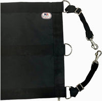 Majestic Ally 1200D 29"x19" Horse Stall Guard with Replaceable and Adjustable Length Straps and Replaceable Hardware (Black Black)