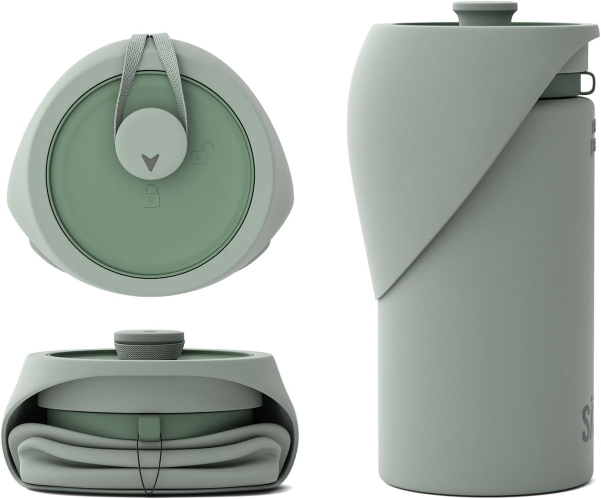 SÄKER Portable Dog Water Bottle - Olive / 750ml