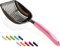 Cat Litter Scoop, Non-Stick Plated Aluminum Alloy Sifter - Large / #10 Pink