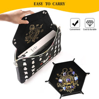 Grajar 2 Pcs Portable Folding Dice Rolling Tray Set for RPG DND Table - Beholder - image 4