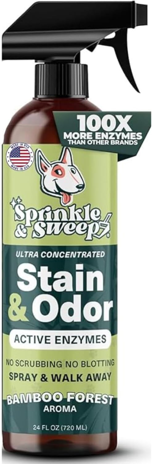 Sprinkle & Sweep: Pet Stain & Odor Enzyme Spray - 24 Fl Oz (Pack of 1)