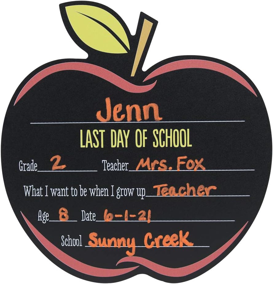 Canopy Street first and last day of school dry erase sign set in notebook design, 10 x 12 inches - view 14