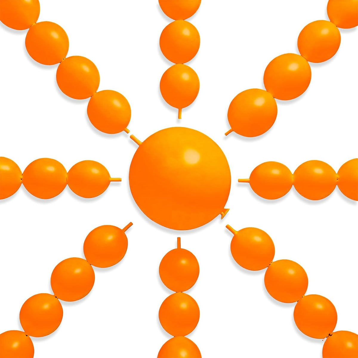 PartyWoo 100 white 6 inch linking balloons for garlands and arches - view 4