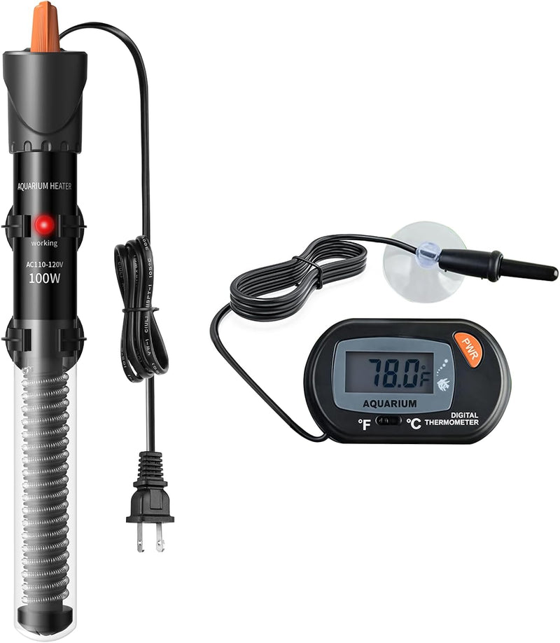 HiTauing Aquarium Heater 25W/50W/100W/200W/300W - 100W for 10-30 gallon