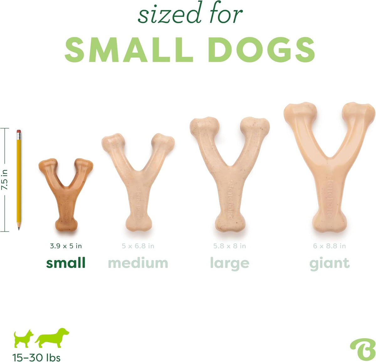Benebone Wishbone Dog Chew Toy for Aggressive Chewers - REAL Chicken / Small - image 4