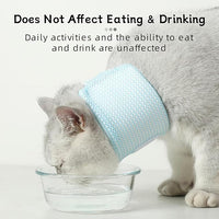 Cat Neck Brace Cover - Breathable & Adjustable Elizabethan Collar for Post-Surgery Recovery Anti-Scratch Anti-Lick Protection, Cervical Cone for Small Medium Large Dogs Puppies Kittens (Large,Blue)