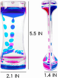 Oneshow 3 Pack Liquid Motion Bubbler Oil Hourglass Sensory Toys - Rainbow 8 Pack - image 4