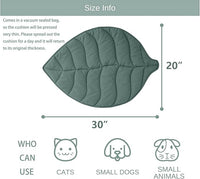 30 X 20 Inch Leaf Shaped Cotton Cat Bed Pad, Warming Cat Mat, Pet Warming Pad for Cats, Warmer Mat for Feral and Indoor Cats, 2025 Enlarged and Thickened Leaf Beds