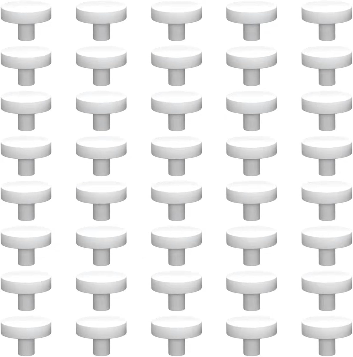 Ceramic White Coralline Coral frag Plugs Coral frag Base Round 20pc – Essentials for Fish - round，24mm，40pcs