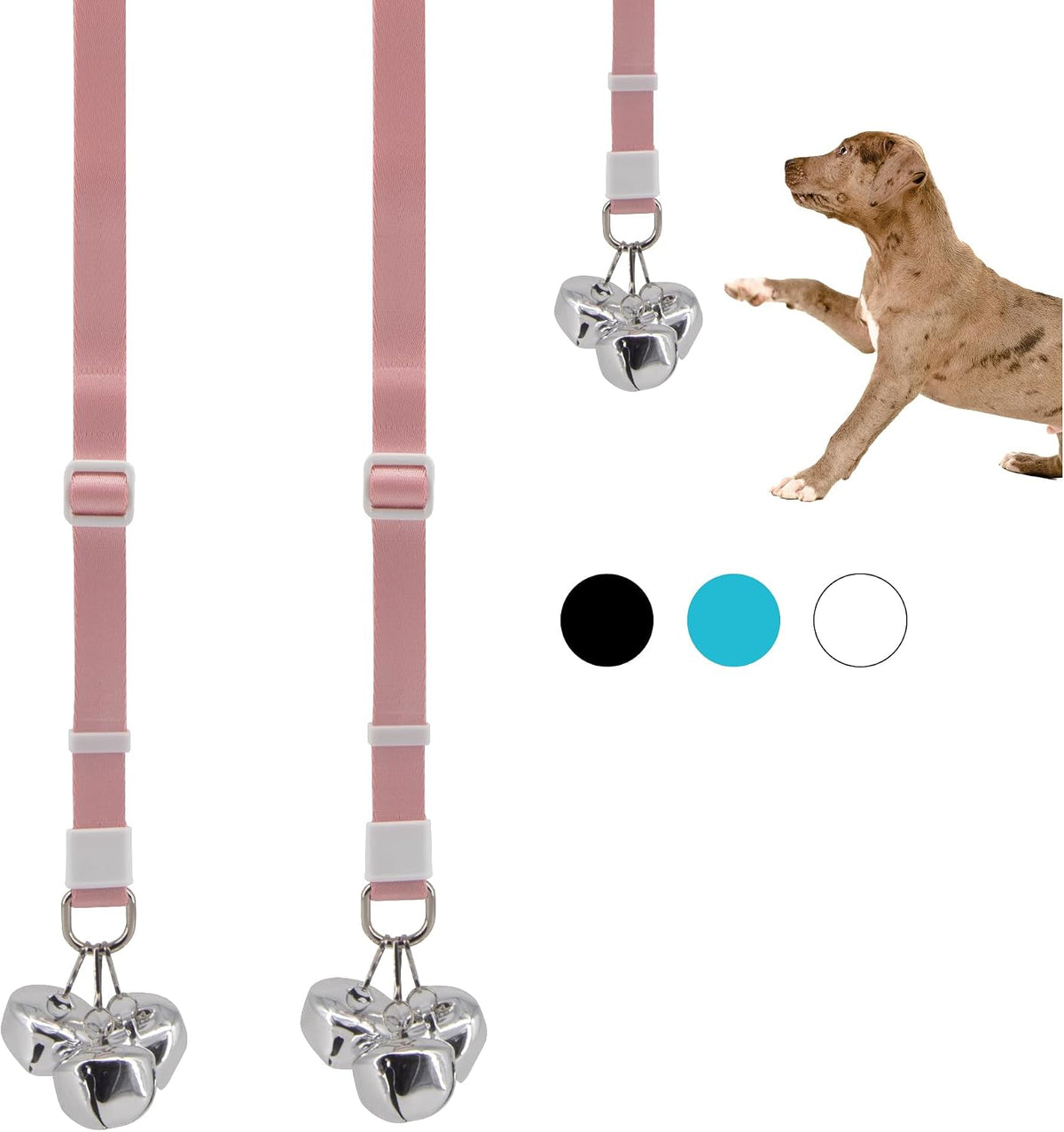 SVD.PET Puppy Bell Doorbell, Dog Bell for Potty Training - 2-PACK / Pink