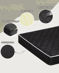 Orthopedic XL Dog Beds Large Sized with Washable Cover, 41x27 - 35.0"L x 22.0"W x 3.0"Th / Black - image 4