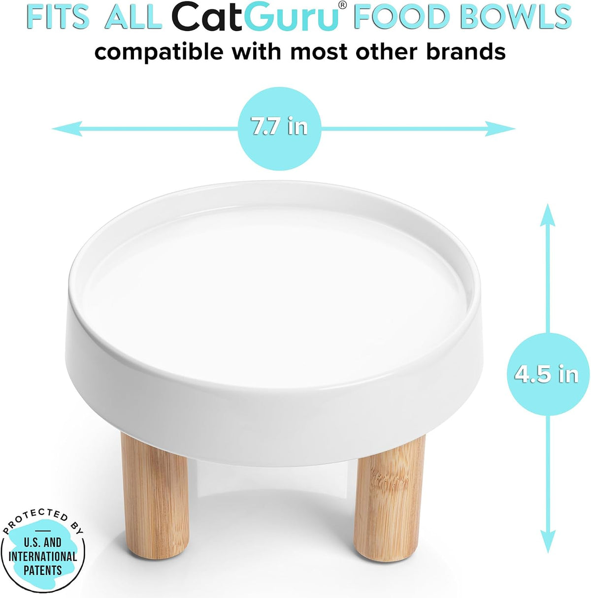 CatGuru Food Table for Cat Bowls - High / Marshmallow - image 3