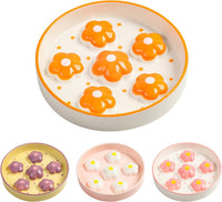 Ceramic Slow Feeder Cat Bowl, 6.3" Whisker Friendly Anti-Vomit - Orange