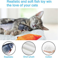 Tocirelo Cat Toys Flopping Fish with Catnip - Crusion+Redfish - image 4