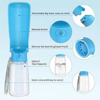 Portable Dog Water Bottle Dispenser [Leak Proof & Foldable] Dog - Indigo / 19OZ - image 2