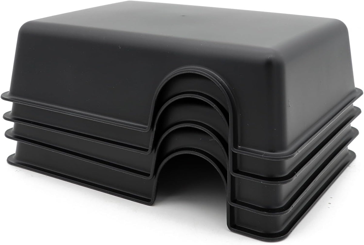 Reptile Hide Box Snake Hide Feel Secure and Safe, Gecko Hide - Black / Large 4 pcs - image 4
