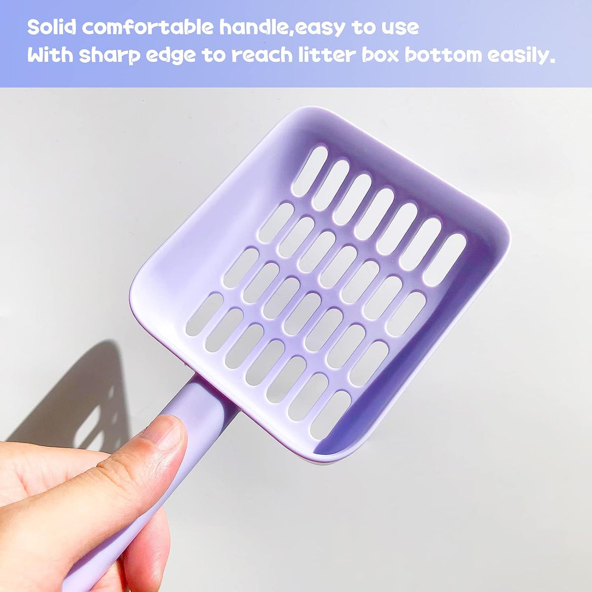 Kitty Litter Scoop, Cat Litter Scooper with Caddy - S-Purple - image 3