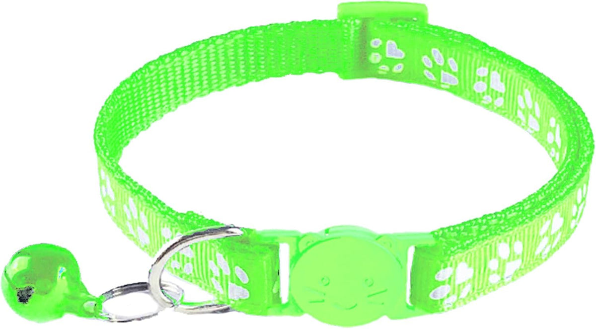2 Pack Breakaway Cat Collars with Bells - Fluorescent green - image 3