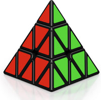 Roxenda Pyramid Speed Cube 3x3x3 Triangle Puzzle Magic Cube – Fun for Kids & Family - Pyramid Cube Black