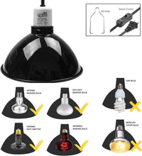 Reptile Light Fixture, 5.5'' Standard Dome for Reptile Basking Bulb Light/Heat Lamp/Ceramic Heat - 1-Pack / 8.5'' Standard Dome - image 3