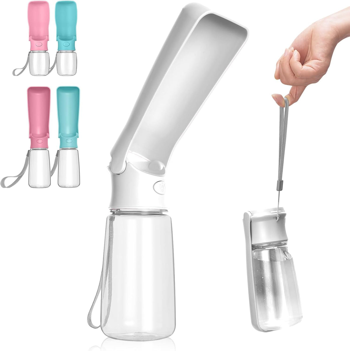 Portable Dog Water Bottle - White / 19oz