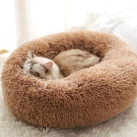 Cat Bed for Indoor Cats, Mini Plush Self Warming Kitten Bed - Large 28'' / Coffee - image 3