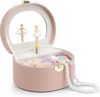 VLANDO Musical Jewelry Box for Girls - D.Pink