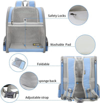 Texsens Innovative Traveler Bubble Backpack Pet Carriers for Cats - Blue - image 4