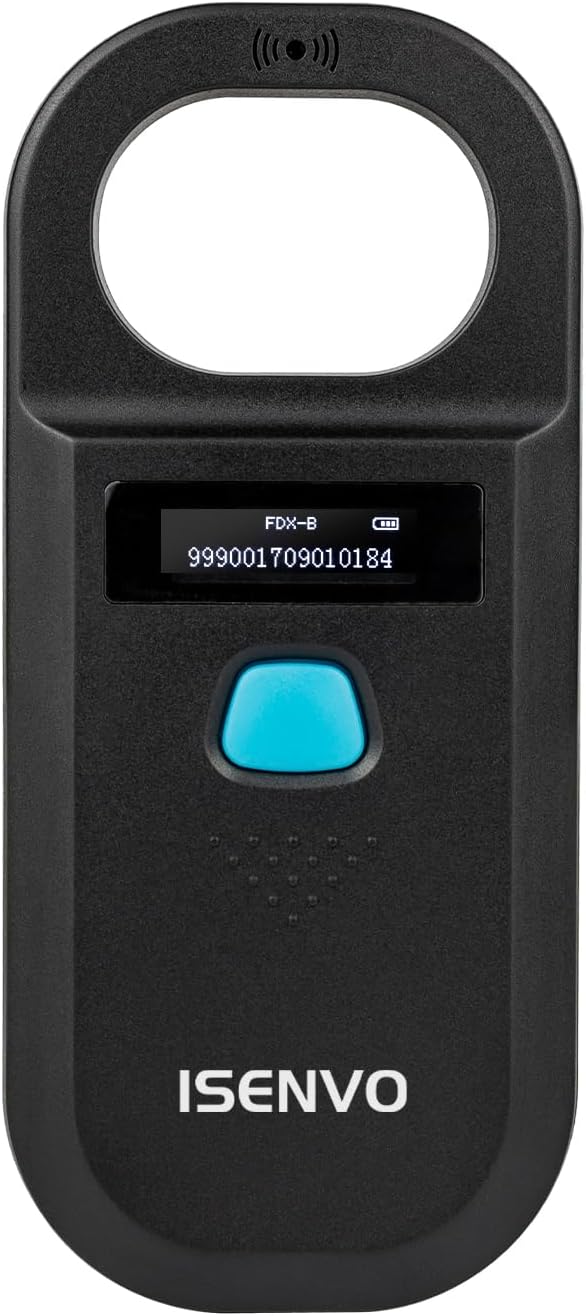 Pet Microchip Scanner, 15 Digit Pet Chip Scanner, Rechargeable – Essentials for Dogs - 190A
