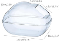 BUCATSTATE Hamster Sand Bath Container Transparent Hamster Dust Bath Kit Dwarf Toilet with Scoop Set Cage Accessories for Small Animals, Gerbil, Syrian Hamster, Mouse (Blue, Medium)