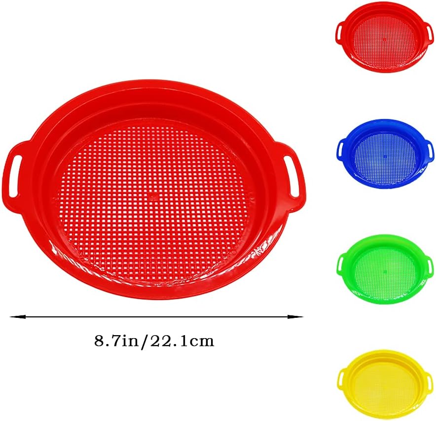 OJYUDD 4 Pack Sand Sifter Sieves for Adults - Multi - Colored - image 2