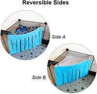 RIOUSSI Guinea Pig Hideout Hideaway Corner Fleece Toys Cage - Blue Leaves / Triangle - image 2